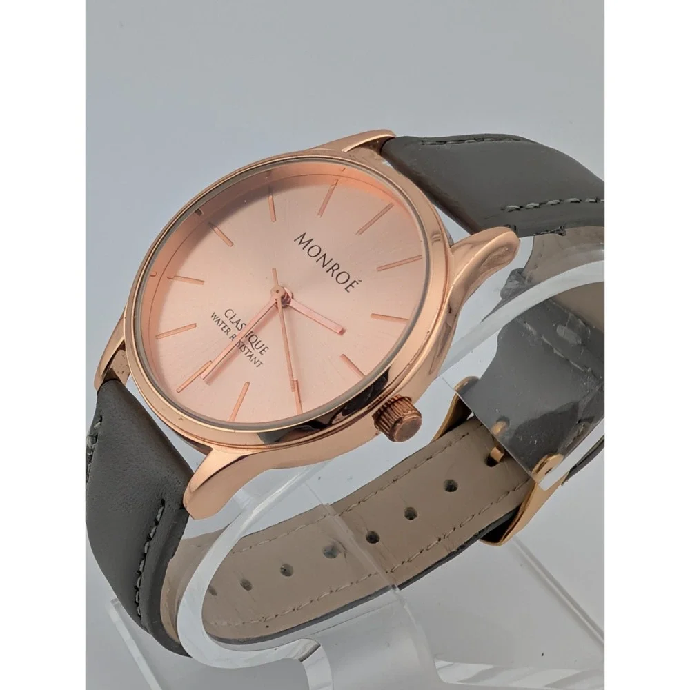 MONROE By Moestro Classique Collection Watch Genuine Leather‎ Band- New Battery